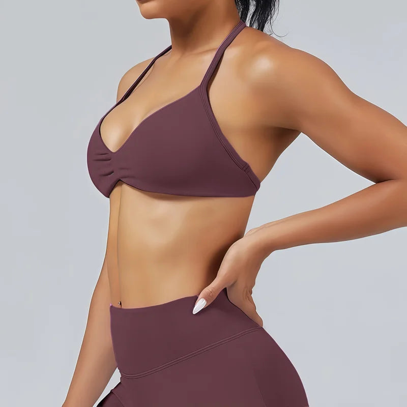 Strappy High Support Sports Bra