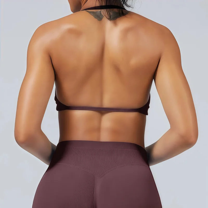 Strappy High Support Sports Bra